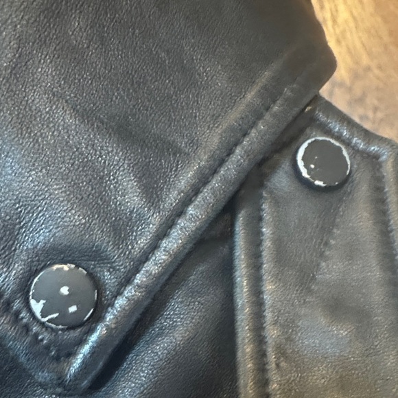 All Saints Allsaints Balfern Black Leather Biker Moto Belted Jacket 4 - Picture 12 of 14